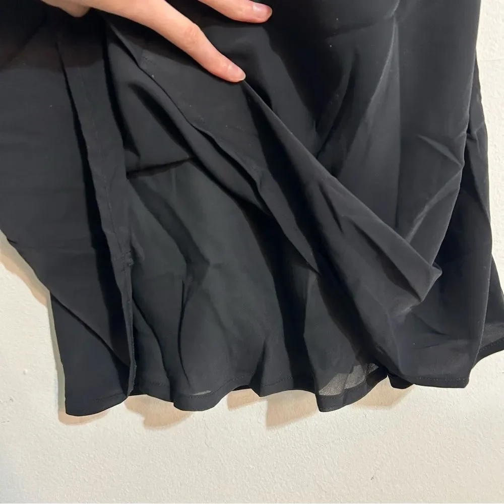 Abercrombie & Fitch Bias Cut Mermaid Slip Maxi Dress Black Size Small